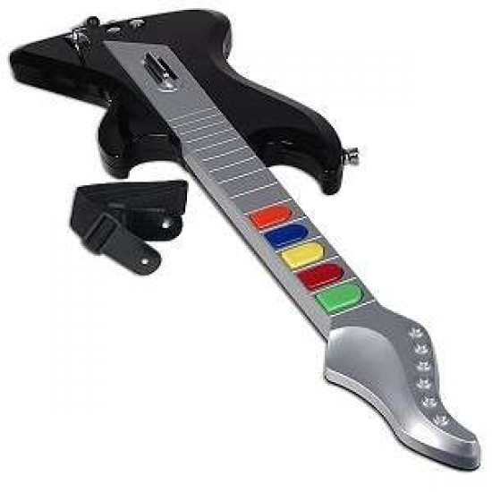 Guitarra para PS2 Seisa con cable KX-G001 Negra (Cod:4798)