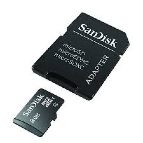 Memoria micro SDHC con adaptador SD SanDisk 8GB Clase 4 (Cod:5615)