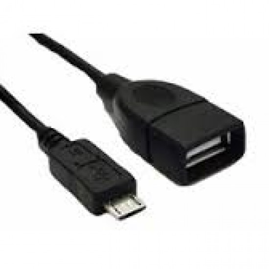 Cable adaptador micro USB macho a USB hembra OTG - 12,5 cm (Cod:5757)