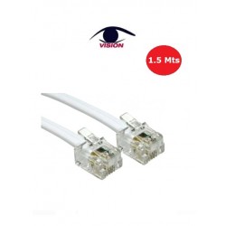 Cable para telefono rj-11 de 1.5 metros - Vision - (Cod:5789)