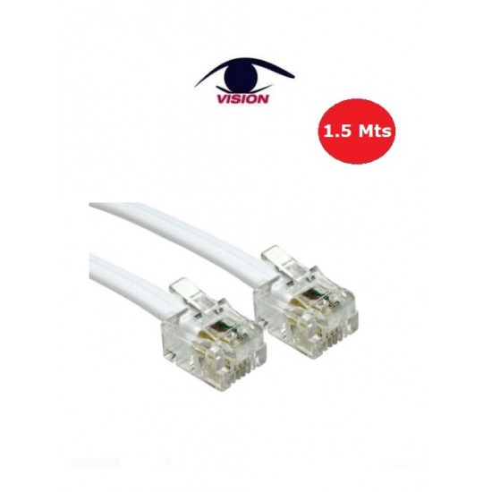 Cable para telefono rj-11 de 1.5 metros - Vision - (Cod:5789)