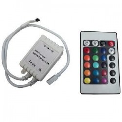Controladora con control remoto 24 teclas para tira de led (Cod:6003)