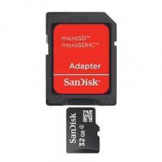 Memoria micro SD con adaptador SD 32Gb SanDisk  Clase 4 (Cod:6154)