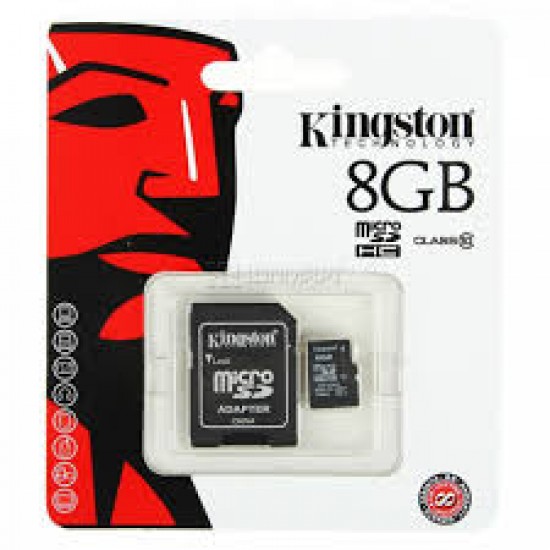 Memoria Micro SDHC con adaptador SD 8Gb Kingston Clase 4 (Cod:6747)