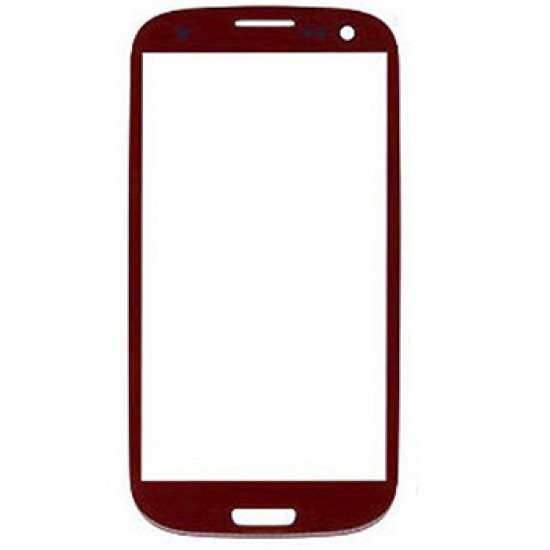 Glass o vidrio frontal para Samsung Galaxy S4 mini 9190919591929198 - ROJO - Oem (Cod:6841)