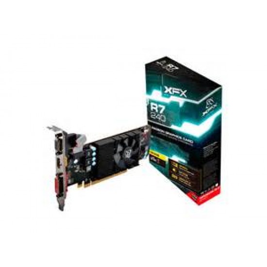 Placa de Video XFX R7 240 - PCI-E 2.0 - 2GB DDR3 - HDMI - DVI - VGA (Cod:7165)