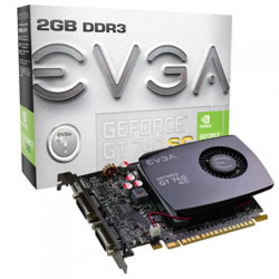 Placa de Video EVGA GeForce GT 740 SC- 2GB DDR3 Mini HDMI DVI-D DVI-I PCI-E (Cod:7212)