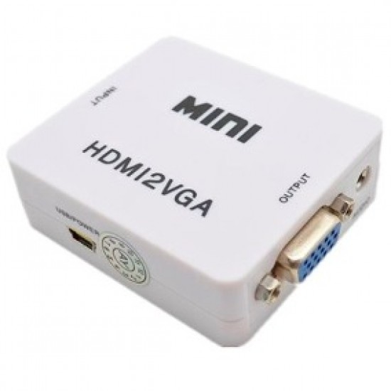 Conversor HDMI Hembra a VGA Hembra con audio (Cod:7451)