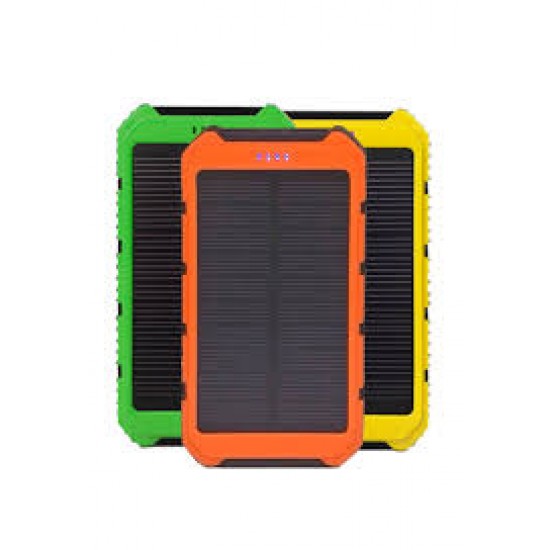 Cargador Portatil Solar 12000 mah - Input 5v-0.5A Output 5v-1A  5v2.1A - Varios colores (Cod:7564)