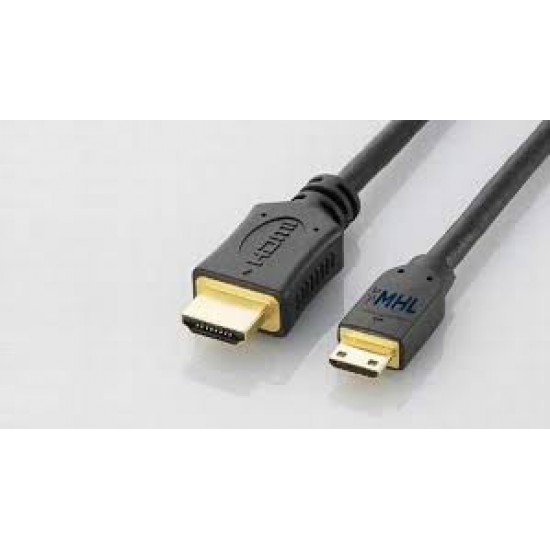 Cable adaptador MHL de HDMI M a Micro USB M L para teléfonos - 1.5mts - Negro (Cod:7994)