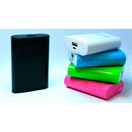Cargador Portatil 6000mAh - 5v1A - Bateria recargable - Para celulares y camaras - Varios colores - PB-03 (Cod:7995)