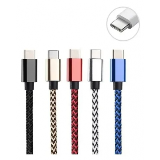 Cable USB C - Tipo C macho a USB macho reforzado - Varios colores (Cod:7997)