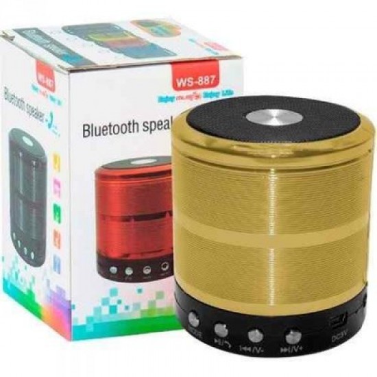 Parlante portatil recargable - USB - SD - Bluetooth - WS-887 - Varios colores  (Cod:8049)