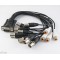 Cable adaptador VGA 15 Pin - 3 fila macho a 8 BNC 4 RCA hembra audio/video (Cod:8078)