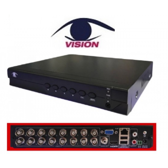 XVR-6616NHS - Dvr 16 Canales FULL Hd - Playback 16CH - 16CH 1080N@12fps - ONVIF - Soporta 1/6TB - Audio in: 2CH - RS485 - Soporta 3G/WIFI - Salida HDMI /VGA  (Cod:8084)