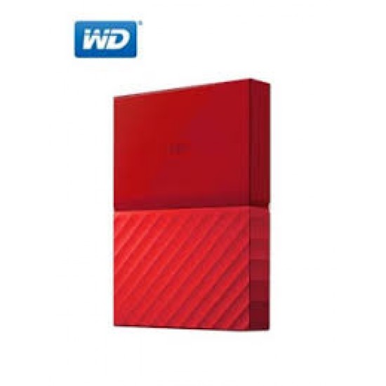 Disco Rigido Western Digital Externo 1TB MY PASSPORT - USB 3.0 - Rojo (Cod:8131)