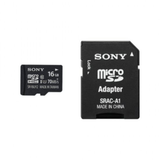 Memoria Micro SDHC con adaptador SD 16Gb SR16UY2A/TQ Sony Clase 10 70mbs  (Cod:8243)