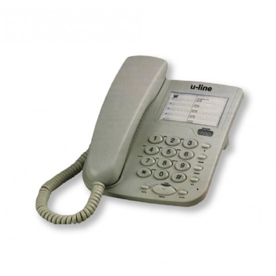 Teléfono fijo de mesa - remarcación del último número - llamada en espera - timbre llamadas entrantes - función de silencio y pausa - U-LINE - UL-1014T (Cod:8262)