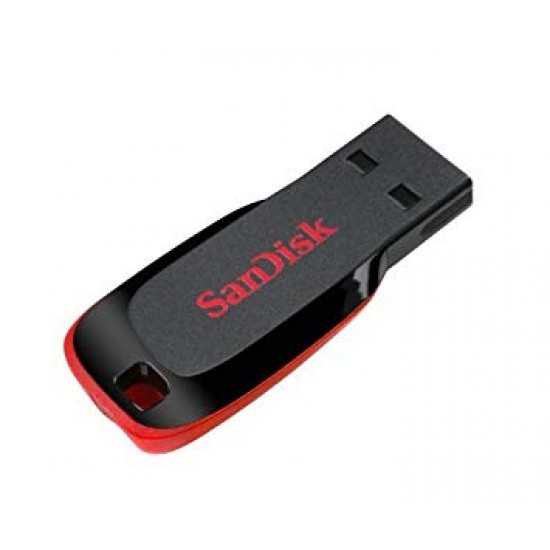 Pen drive USB Sandisk Cruzer SDCZ50-064G-B35 Blade - 64GB Negro y rojo (Llavero de REGALO)  (Cod:8297)