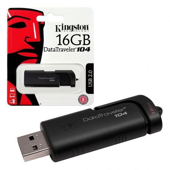 Pen Drive KINGSTON 16GB 2.0 Data Traveler DT104/16GB  (Cod:8306)
