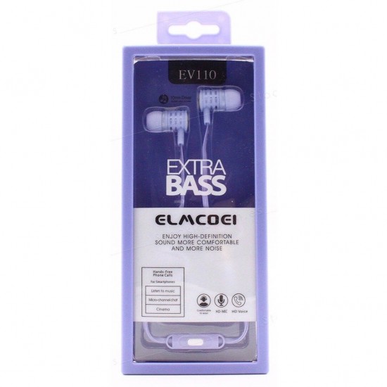 Auricular manos libres Extra Bass - EV110 - Deportivo - varios colores - Elmcoei (Cod:8316)