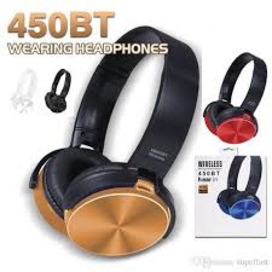 Auricular Bluetooth - manos libres - entrada para auxiliar - radio FM - filtro sonido externo - varios colores - 450BT (Cod:8351)
