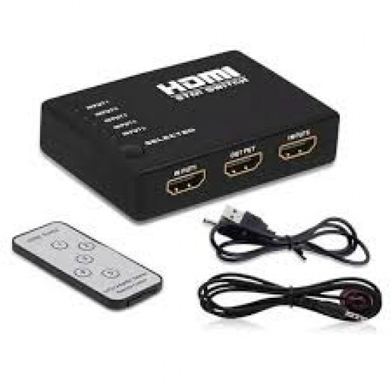 Switch HDMI 5 entradas 1 salida - con control remoto - 4Kx2K -  SM-F7808 (Cod:8504)