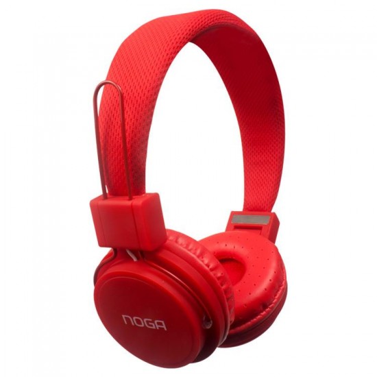 Auricular Fit manos libres con micrófono en el cable - cable desmontable - Rojo - NG-55 - Noganet (Cod:8618)