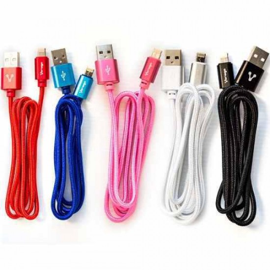 Cable micro USB macho a USB macho - Varios colores - 1 metro (Cod:8730)