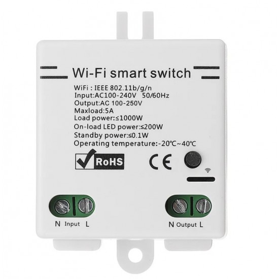 Modulo de Interruptor Inteligente Wifi para casa inteligente - Controller Smart Home - Control remoto para electrodomestios y lamparas - APP compatible Apple / Android - CW-001 (Cod:8842)