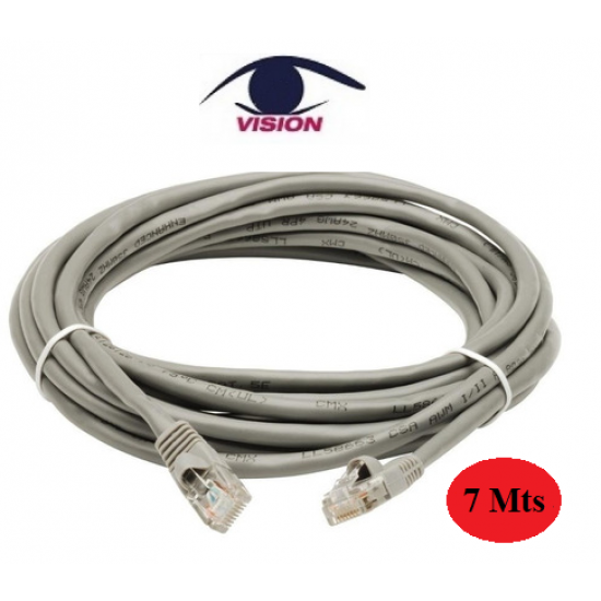 Cable patch cord de 7 metros - utp cat 5 - Vision (Cod:8899)