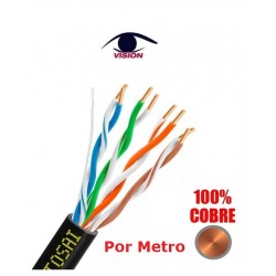 Por Metro - Cable UTP de 0.4mm - NO APTO PARA REDES Exterior 100% COBRE - marca Vision (Cod:9834)
