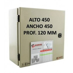 Gabinete Metálico estanco de sobreponer  - IP-65 - Con bandeja galvanizada - ALTO 450 ANCHO 450 PROF. 120 MM - GE 4545-12  - Gabexel (Cod:9075)