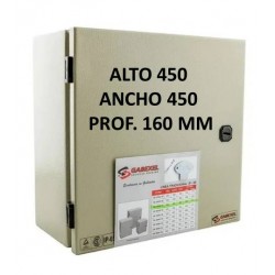 Gabinete Metálico estanco de sobreponer  - IP-65 - Con bandeja galvanizada - ALTO 450 ANCHO 450 PROF. 160 MM - GE 4545-16  - Gabexel (Cod:9076)