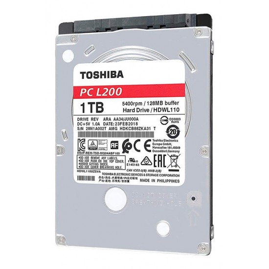 Disco Rígido Toshiba 1TB L200 SATA II 3,0Gb/s para Notebook 7mm (Cod:9088)
