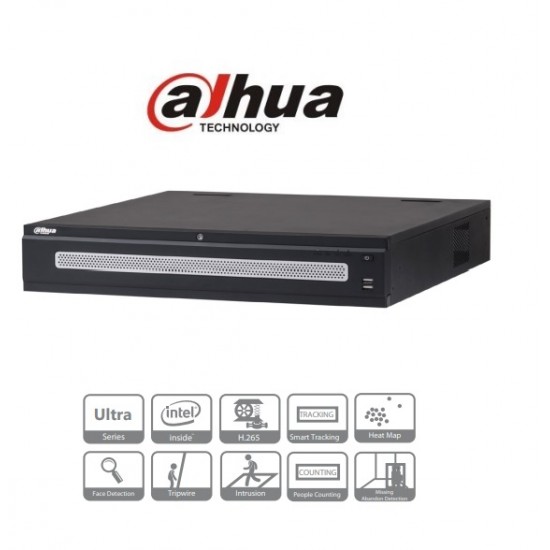 DHI-NVR608R-128-4KS2 - NVR IP 128 canales - Ultra Series - 8HD - H265 - 8TB - 12 MP - Rastreo y video inteligente - Admite RAID 0/1/5/10 - Audio Bidireccional - Dahua (Cod:9320)