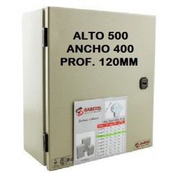 Gabinete Metálico estanco de sobreponer  - IP-65 - Con bandeja galvanizada - ALTO 500 ANCHO 400 PROF. 120 MM - GE 5040-12 - Gabexel (Cod:9673)