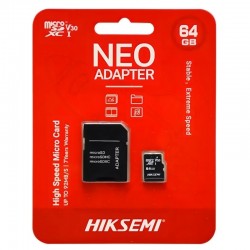 Memoria MicroSD 64GB NEO c/adaptador - HIKSEMI (Cod:10102)
