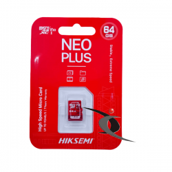 Memoria MicroSD 64GB NEO PLUS - p/camaras videovigilancia  HIKSEMI (Cod:10158)