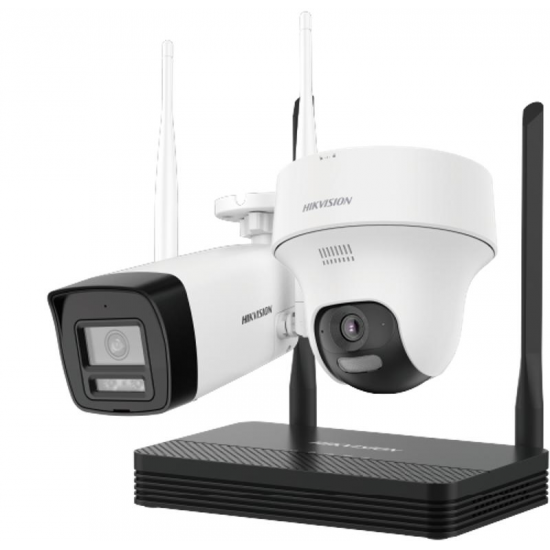 NKS424W02H - Kit NVS WIFI - 1 Camara Bullet + 1 Camara Domo - 4MPX - HIKVISION (Cod:10180)