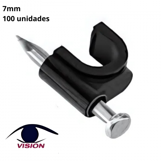 Grampa clip - 7 mm - Varios Colores - por 100 unidades - CL-7 - Vision (Cod:10230)