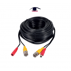 Cable de 30 mts para cámaras de seguridad de BNC Macho + DC macho a BNC Macho + DC hembra  - VP30M-3D(30m) - Vision (Cod:10242)