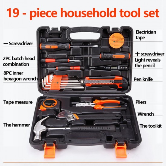Kit de herramientas de 19 piezas, Multiuso de acero al carbono  - HTS-19 - Vision (Cod:10314)