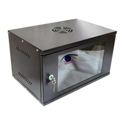 ROU-001-006 - Rack mural CCTV/REDES 3U – 180x600x300 MM - 19″ (desarmado) - Vision (Cod:10342)
