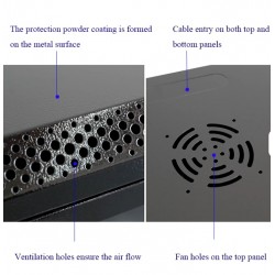 ROU-001-002 - Rack mural CCTV/REDES 9U – 500x600x450 MM - 19″ (desarmado) - Vision (Cod:10355)