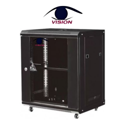 ROU-001-005 - Rack mural CCTV/REDES 18U – 900x600x450 MM - 19″ (desarmado) - Vision (Cod:10353)