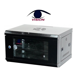 ROU-001-002 - Rack mural CCTV/REDES 9U – 500x600x450 MM - 19″ (desarmado) - Vision (Cod:10355)
