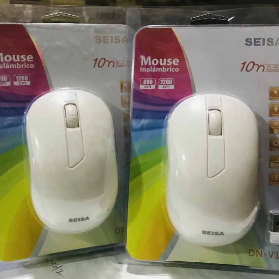 Mouse Inalámbrico Óptico DN-V11 - USB nano -Blanco (Cod:8985)