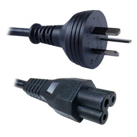 Cable interlock tipo mickey o trebol para notebook/netbook 220v Tripolar 1.5m  (Cod:4528)
