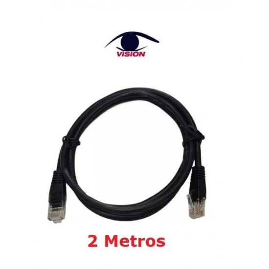 Cable patch cord de 2 metros - utp cat 5 - Vision - (Cod:4728)